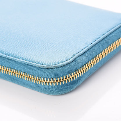 Prada Saffiano Metal Zip Around Wallet Voyage 11 of 11