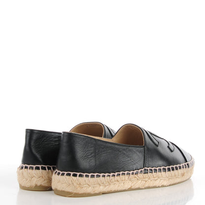 Chanel Lambskin CC Espadrilles 36 Black 4 of 9