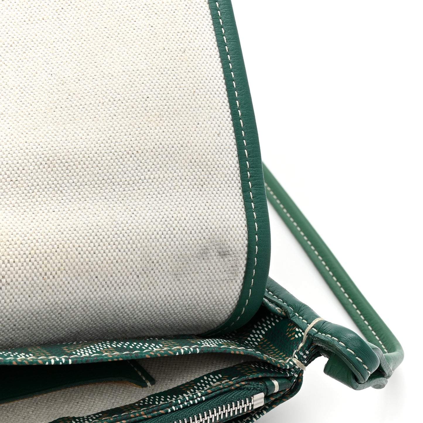 Goyardine Plumet Wallet Clutch Green