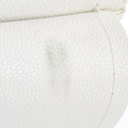 Chanel Caviar Quilted Medium Double Flap White 10 of 14