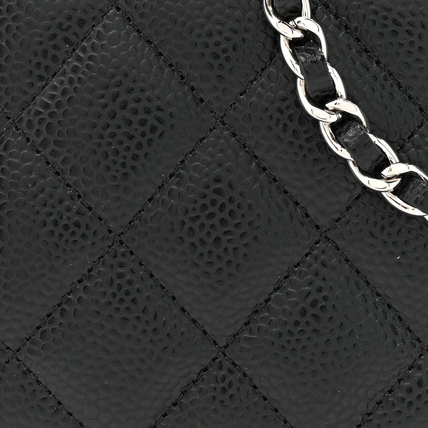 Chanel Caviar Quilted Wallet On Chain WOC Black 9 of 12