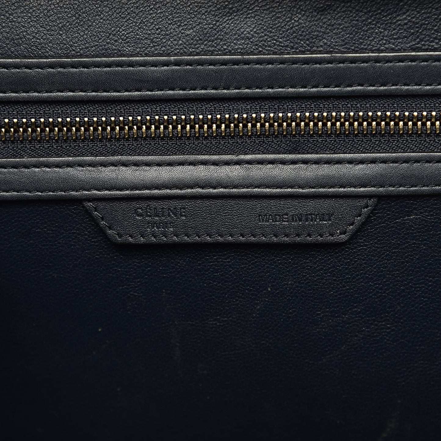 Smooth Calfskin Striped Cotton Canvas Mini Luggage Navy Blue