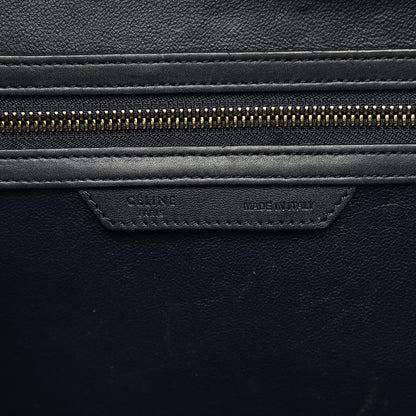 Celine Smooth Calfskin Striped Cotton Canvas Mini Luggage Navy Blue 6 of 14
