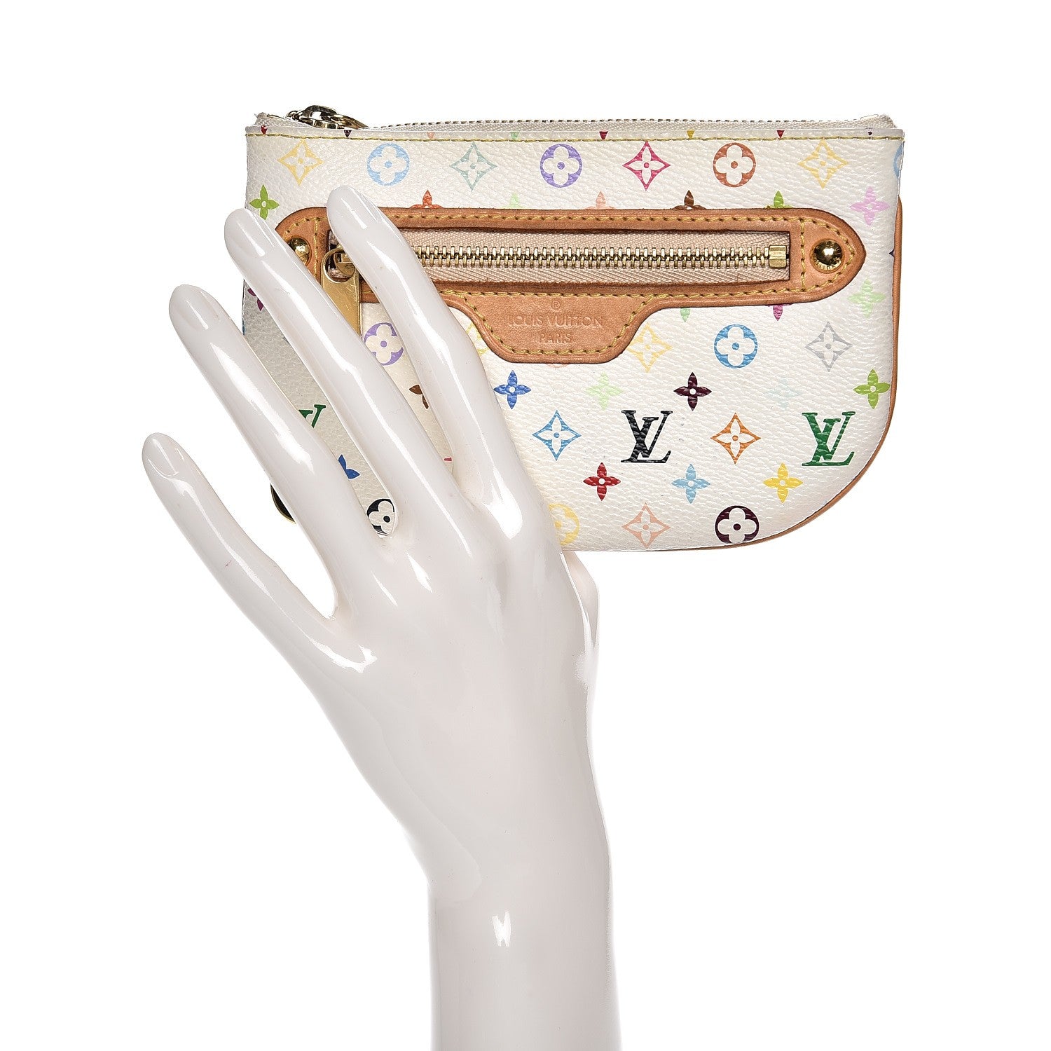 Louis Vuitton Monogram Multicolor Pochette Plate MM White 2 of 6
