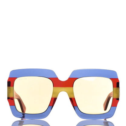 Gucci Square Frame GG0178S Sunglasses Blue Red Yellow 3 of 7