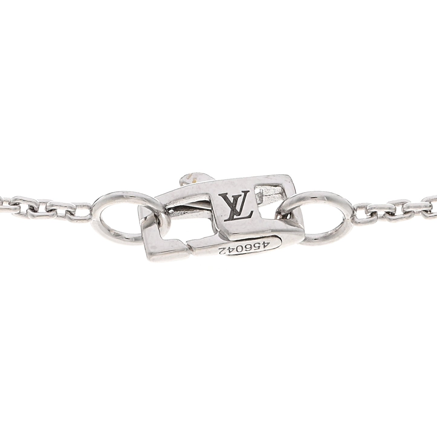 18K White Gold Lockit Key Pendant Necklace