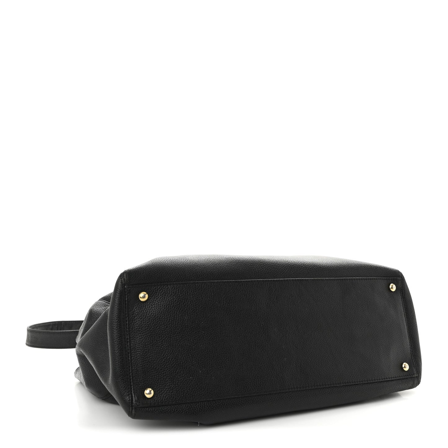 Calfskin Cerf Executive Shopper Tote Black