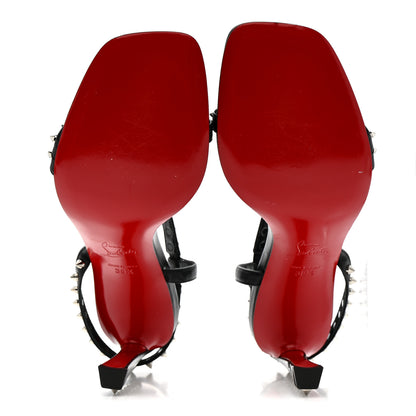 Christian Louboutin Nappa Rosa Condorapik 85 Spike Sandals 38.5 Black 6 of 11