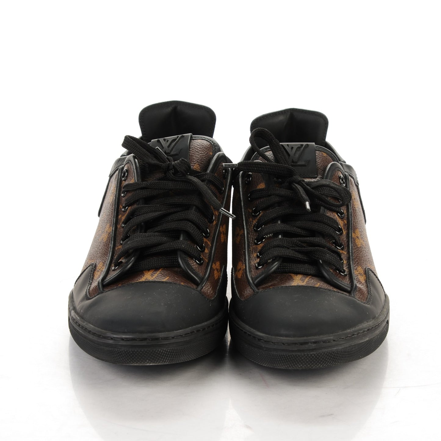 Calfskin Monogram Slalom Sneakers 9 Black
