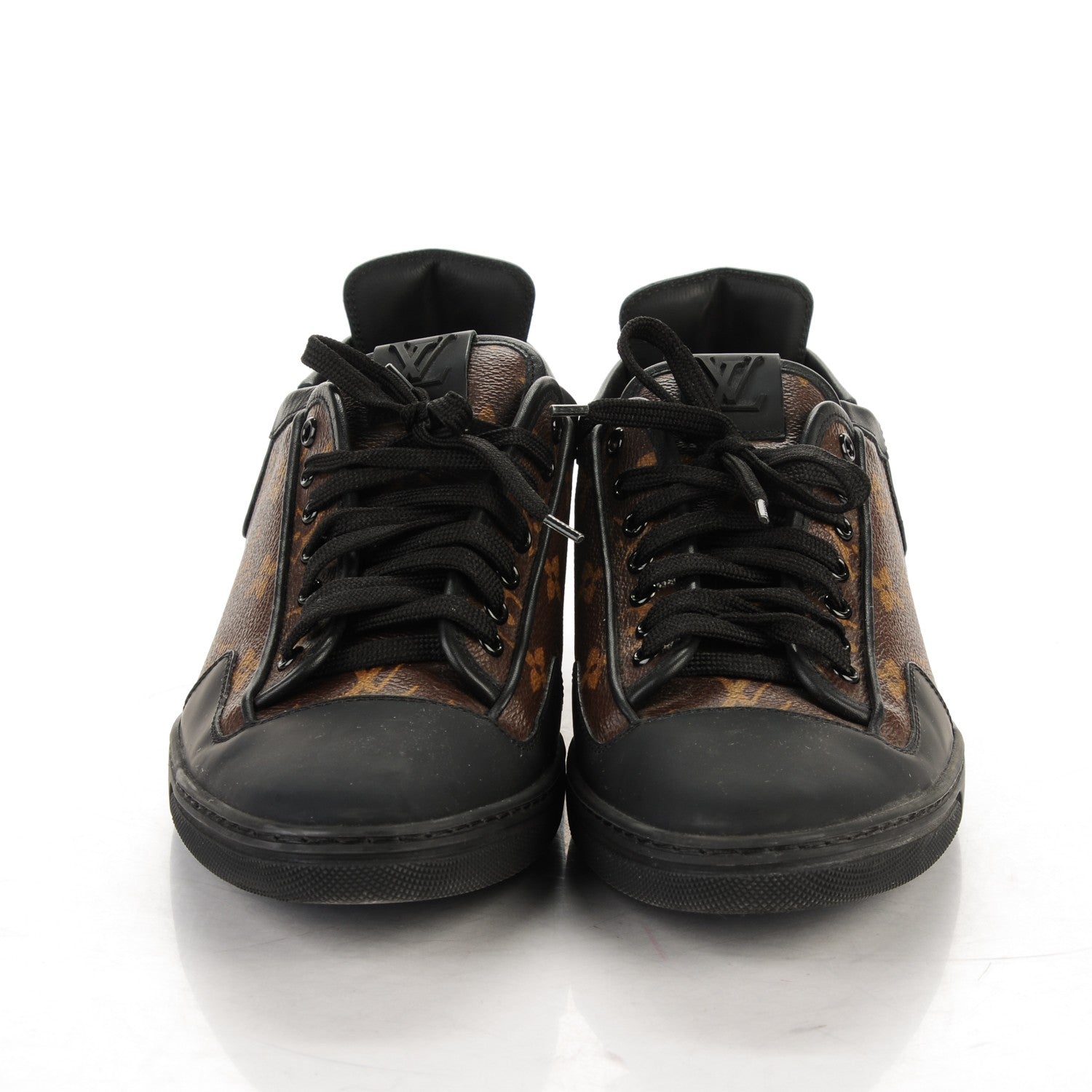 Louis Vuitton Calfskin Monogram Slalom Sneakers 9 Black 2 of 6