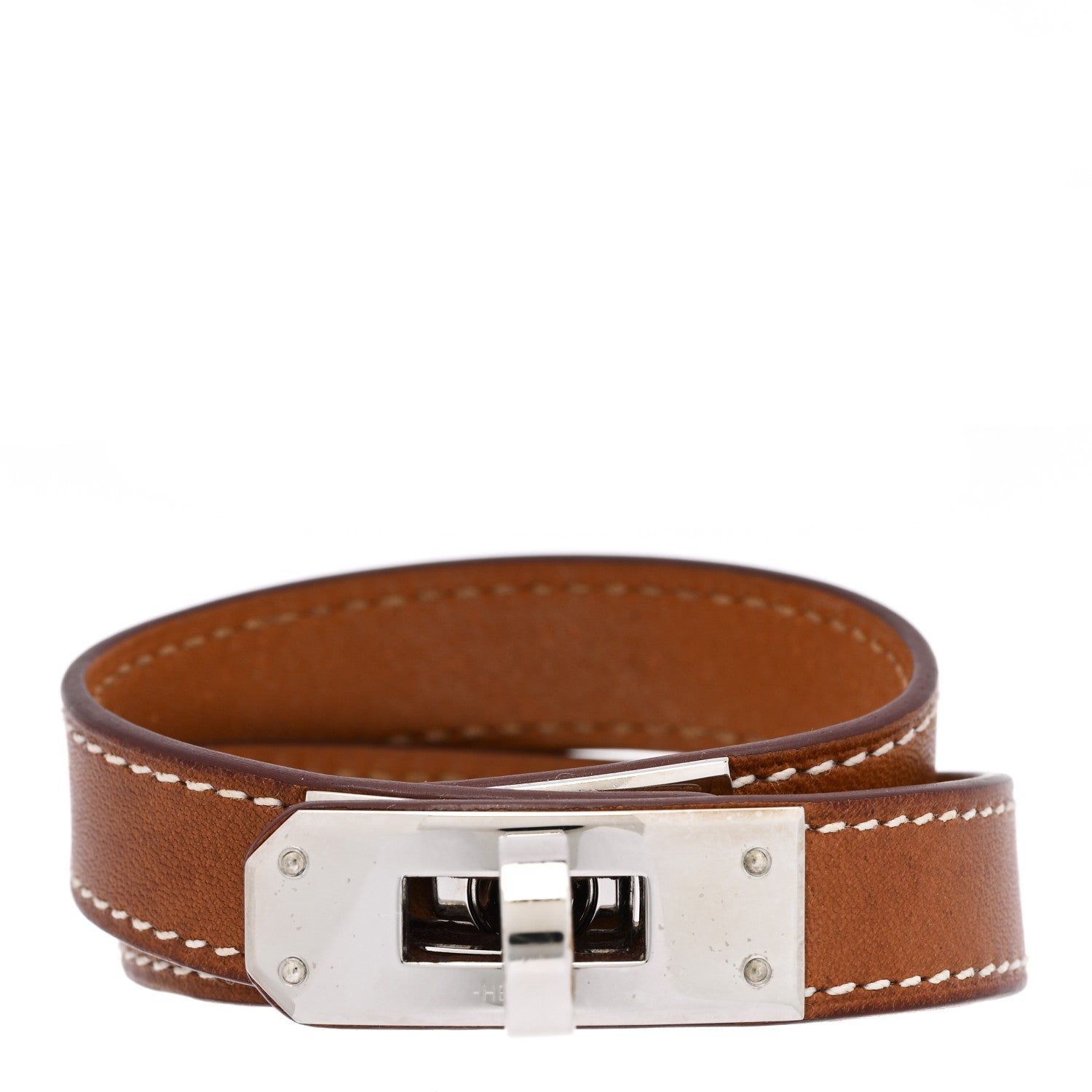 Hermes Barenia Kelly Double Tour Bracelet XS Fauve 1 of 5