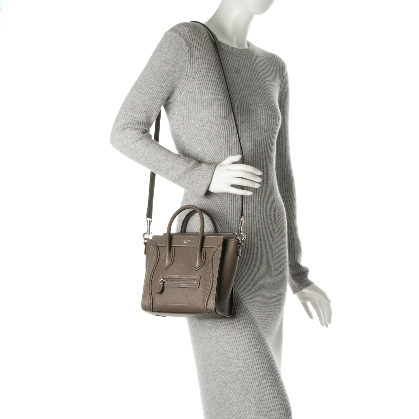 Drummed Calfskin Nano Luggage Souris