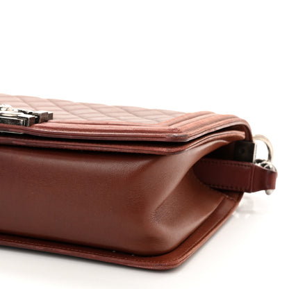 Chanel Lambskin Quilted Medium Boy Flap Burgundy 10 of 13