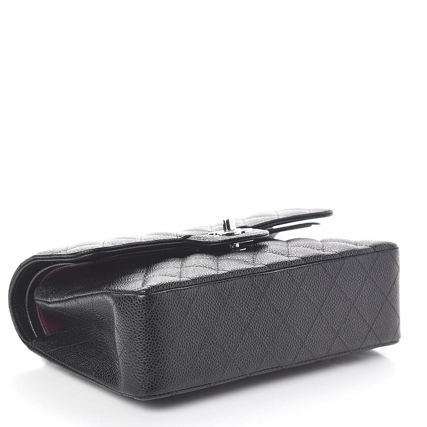 Caviar Quilted Small Double Flap Black