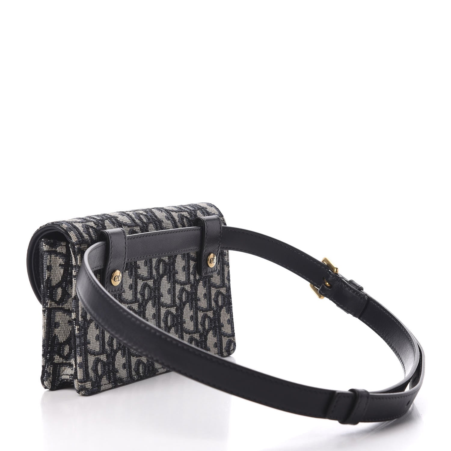 Christian Dior Oblique Saddle Belt Bag Blue 2 of 9