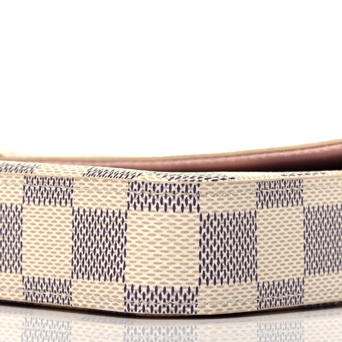 Damier Azur Pochette Felicie Chain Wallet Rose Ballerine