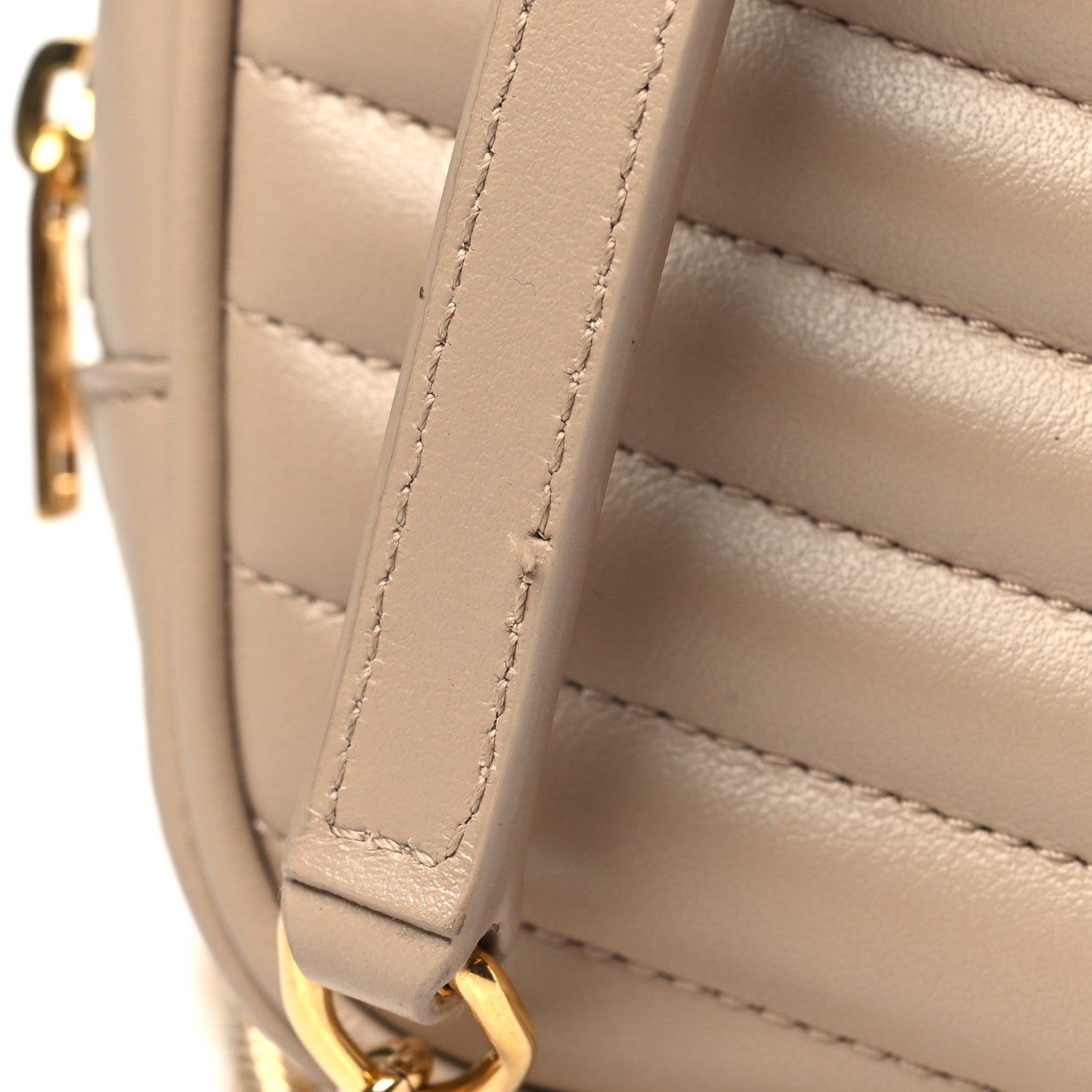 Saint Laurent Calfskin Matelasse Monogram Mini Lou Camera Bag Dark Beige 11 of 11
