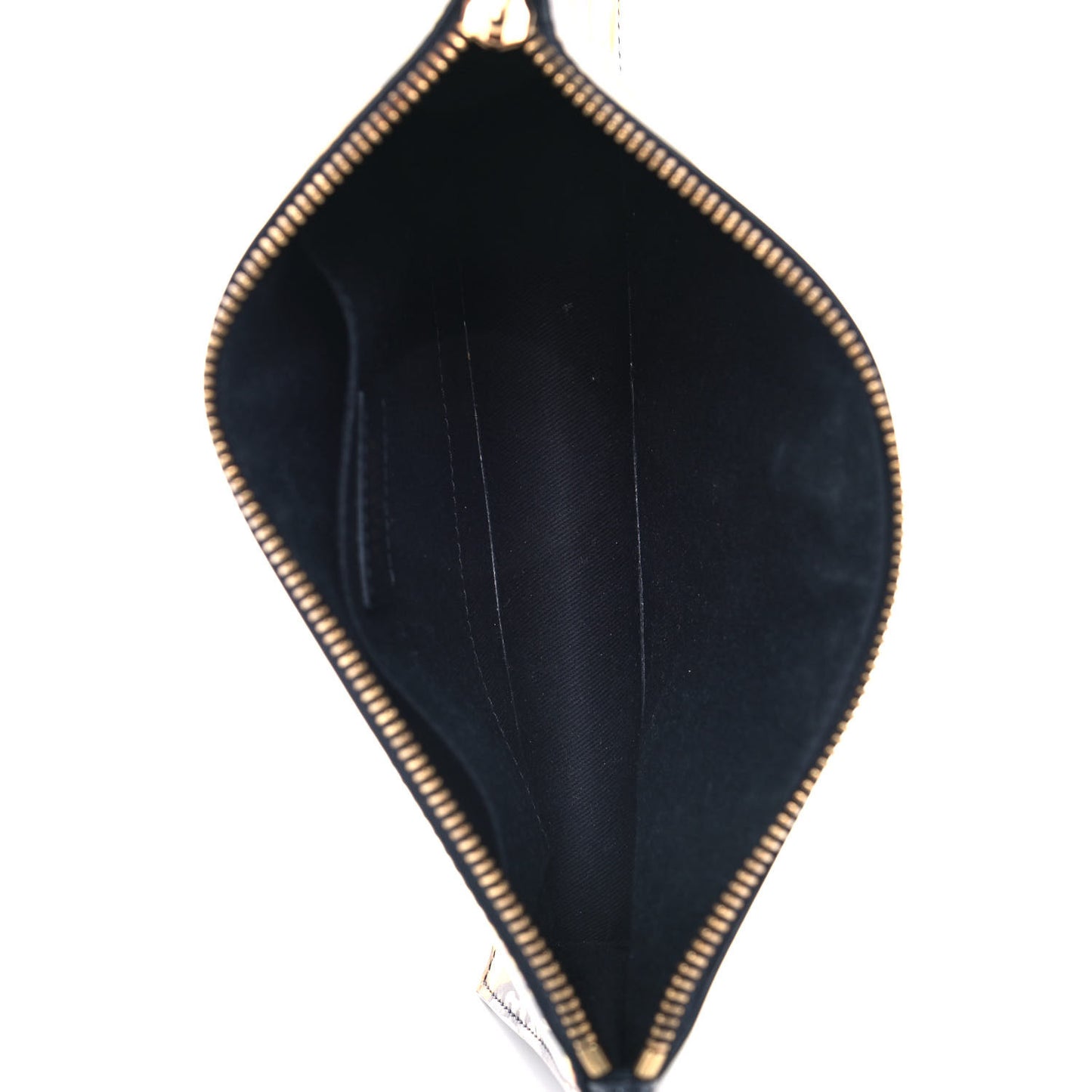 Nappa Acanthus Print Pouch Black