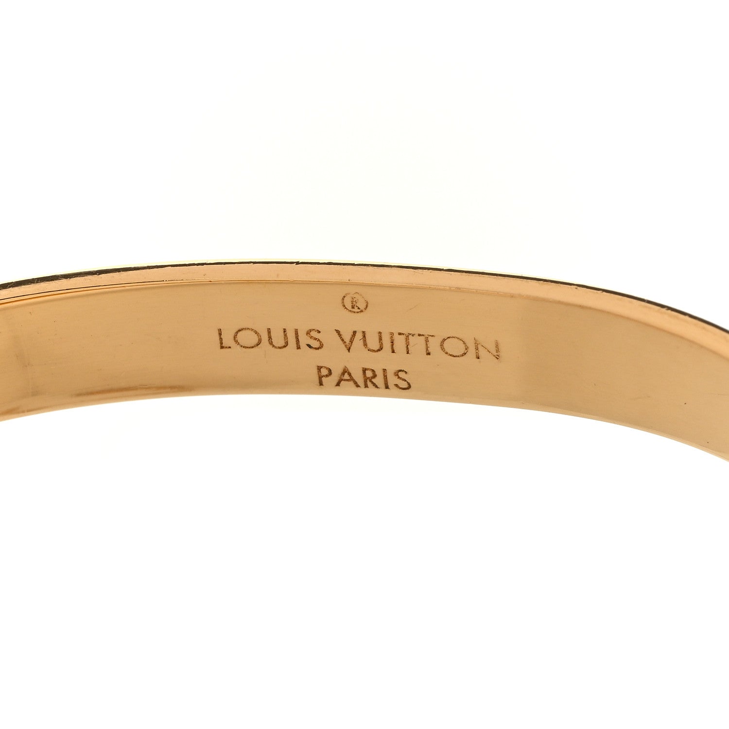 Louis Vuitton Metal Nanogram Hoop Earrings Gold 4 of 7