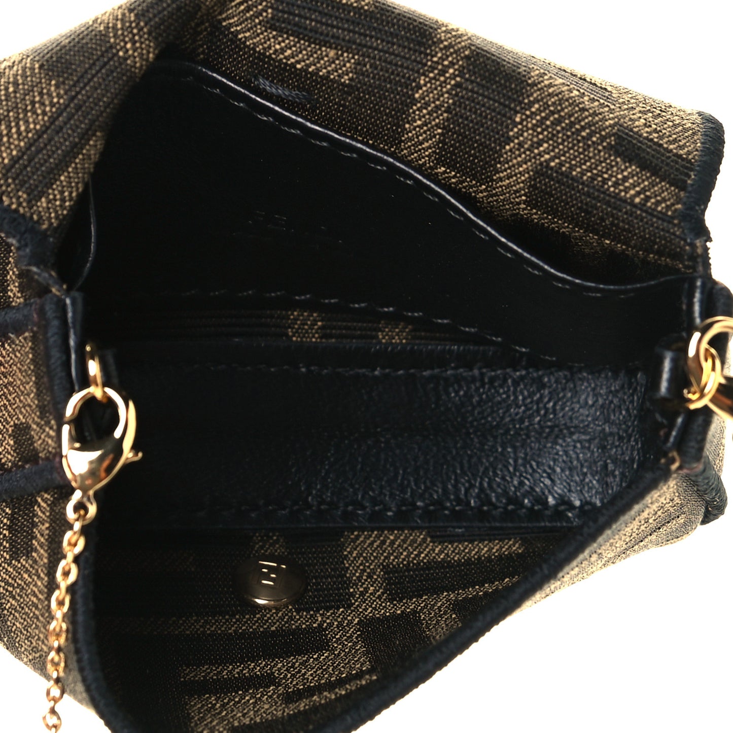 Fabric Jacquard FF 1974 Nano Baguette Charm Tobacco Moro Black