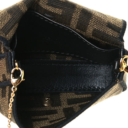Fendi Fabric Jacquard FF 1974 Nano Baguette Charm Tobacco Moro Black 6 of 7