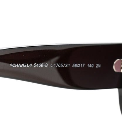 Chanel Acetate Polarized CC Sunglasses 5468-B Burgundy 5 of 8