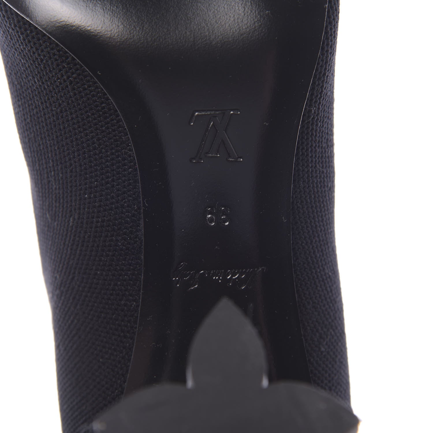 Louis Vuitton Monogram Stretch Fabric Silhouette Ankle Boots 39 Black 7 of 7