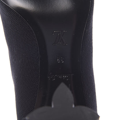 Louis Vuitton Monogram Stretch Fabric Silhouette Ankle Boots 39 Black 7 of 7
