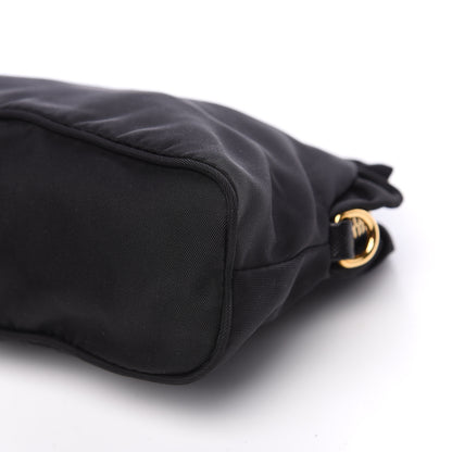 Prada Nylon Ruffle Cosmetic Pouch Black 8 of 9