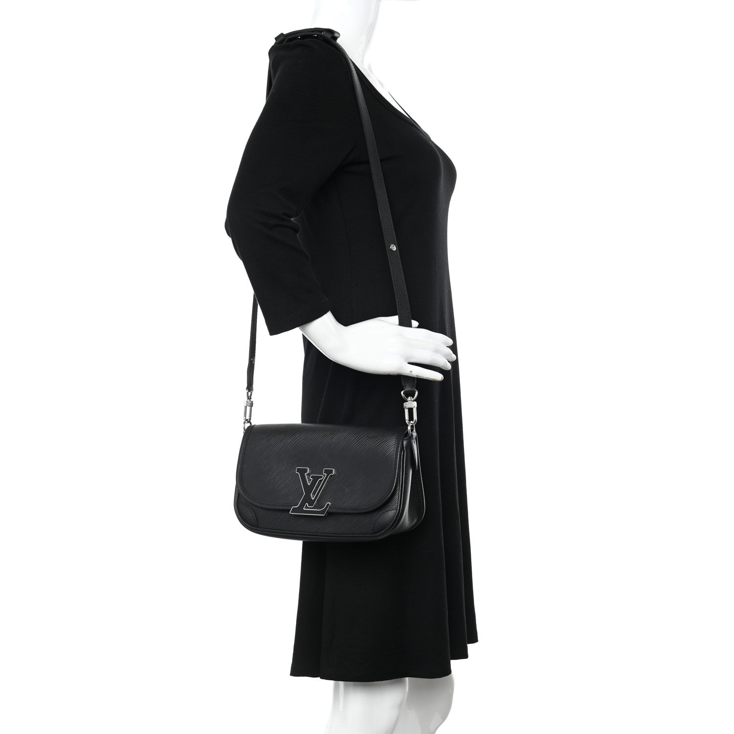 Louis Vuitton Epi Buci Crossbody Black 2 of 9