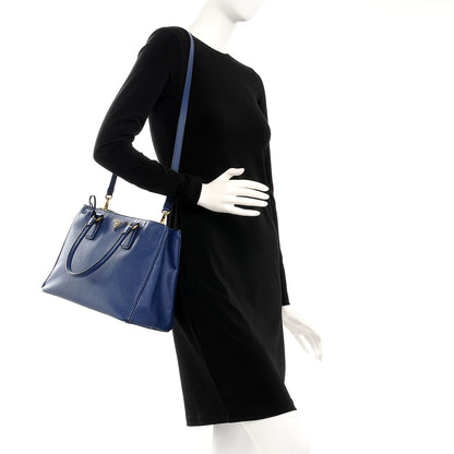 Prada Saffiano Lux Medium Tote Bluette 2 of 10