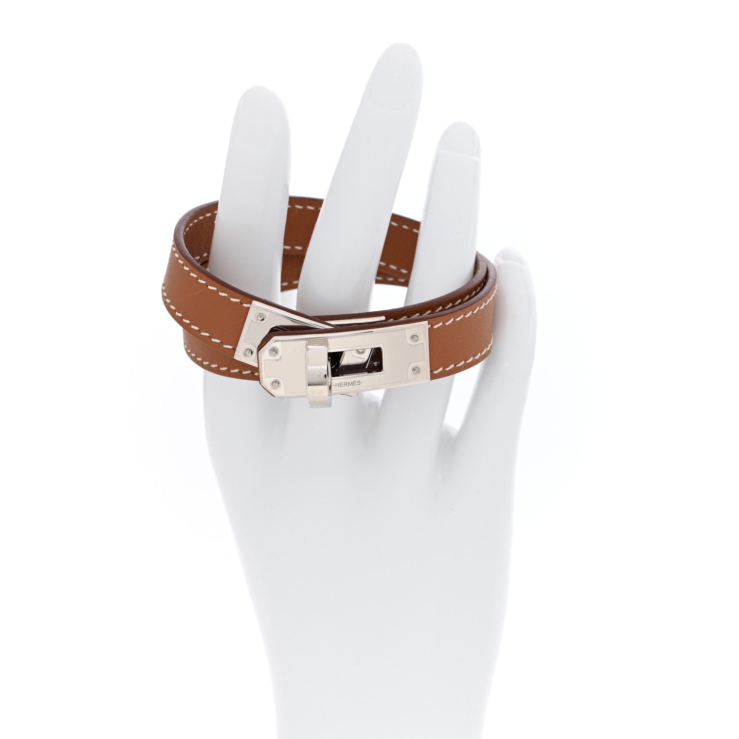 Hermes Swift Kelly Double Tour Bracelet T4 Gold 2 of 5