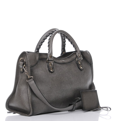 Balenciaga Grained Calfskin Classic Gold Hardware City Ombre Grey Gradient 4 of 8