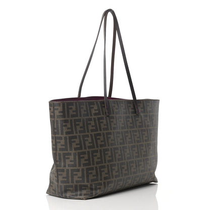 Fendi Zucca Spalmati Medium Roll Tote Tobacco Fuxia 3 of 17