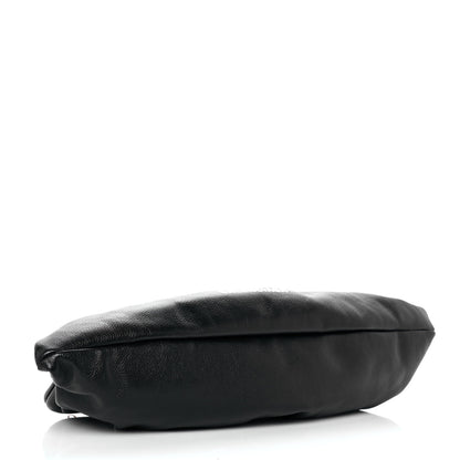 Balenciaga Grained Calfskin Logo XL Cloud Clutch Black 3 of 7