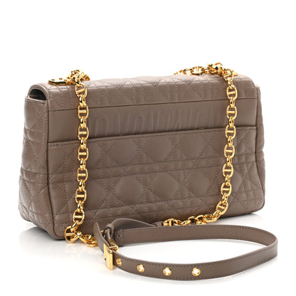 Christian Dior Lambskin Cannage Medium Caro Bag Warm Taupe 3 of 11