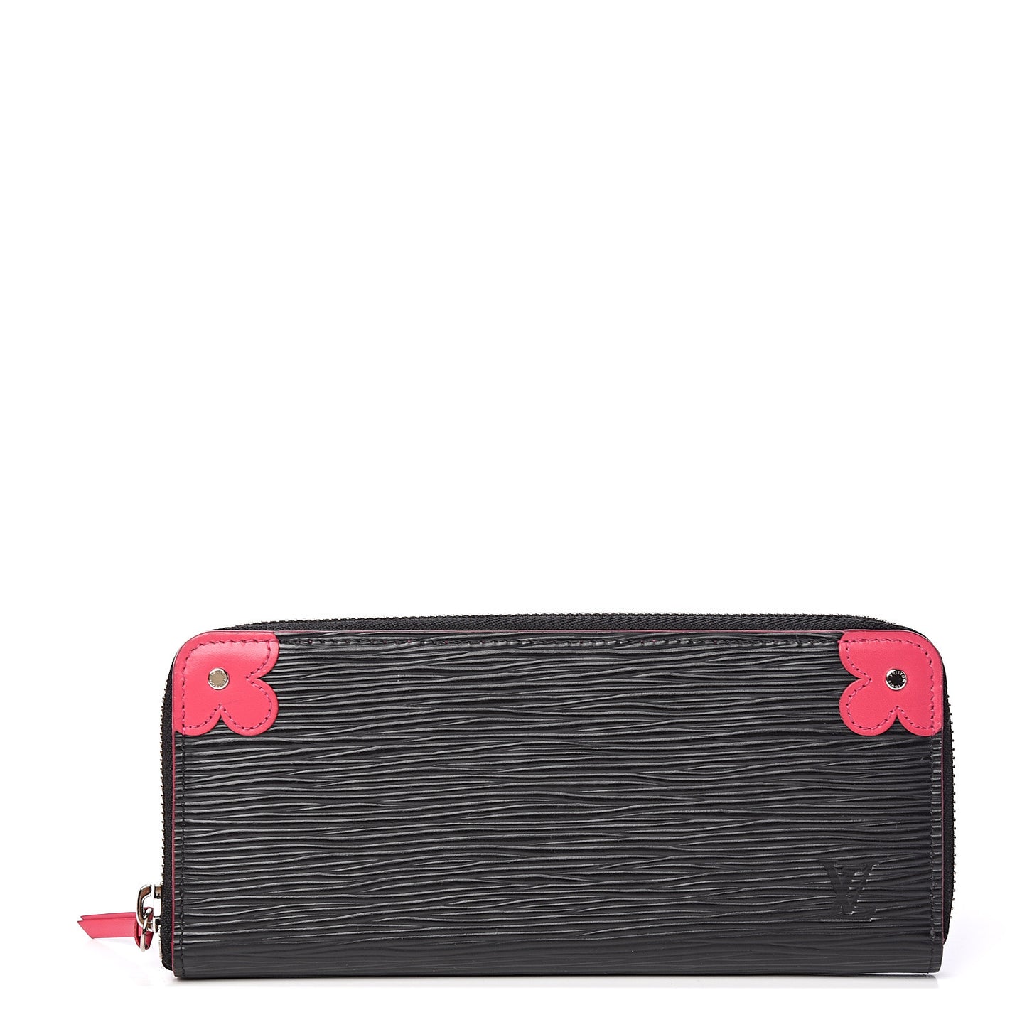 Epi Blooming Corners Clemence Wallet Black