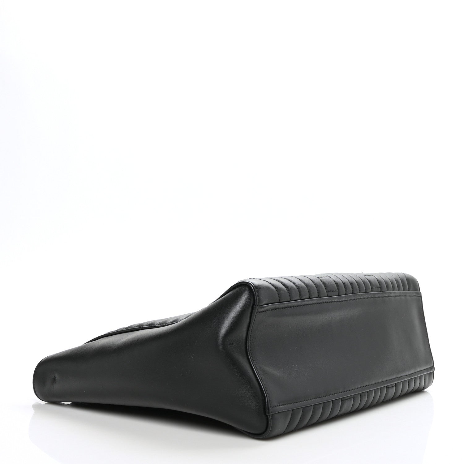 Prada Soft Calfskin Impunture Diagramme Tote Black 4 of 8