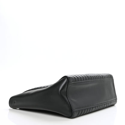 Prada Soft Calfskin Impunture Diagramme Tote Black 4 of 8