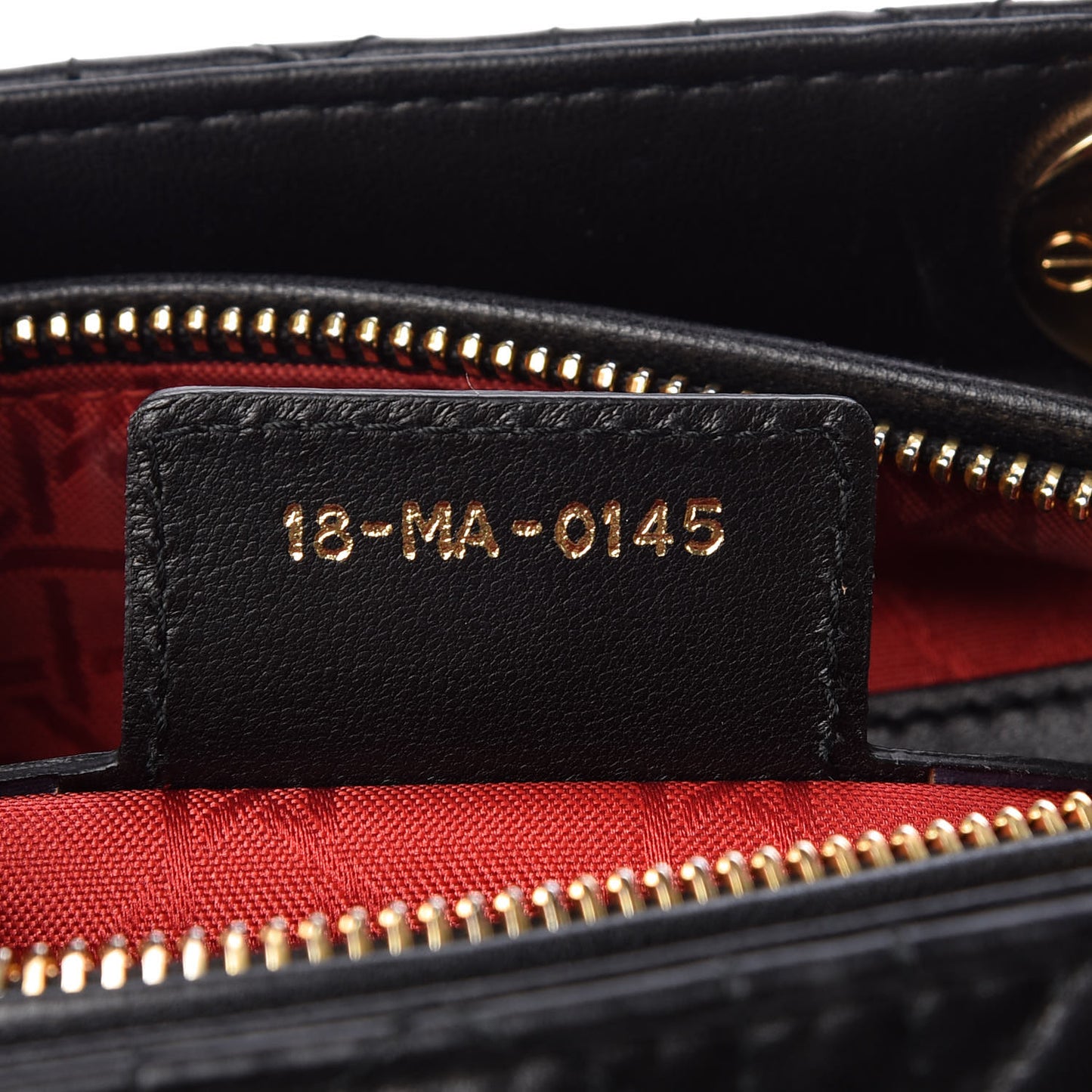 Lambskin Cannage Medium Lady Dior Black
