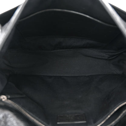 Saint Laurent Crinkled Calfskin Matelasse Monogram Large Niki Chain Satchel Black 5 of 11