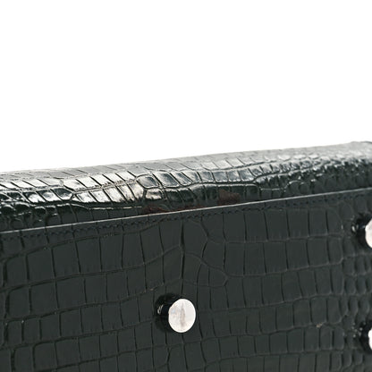 Saint Laurent Calfskin Crocodile Embossed Nano Sac De Jour Dark Leaf 10 of 10