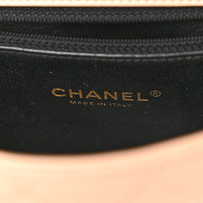 Chanel Caviar Quilted Small CC Filigree Flap Beige Black 6 of 10