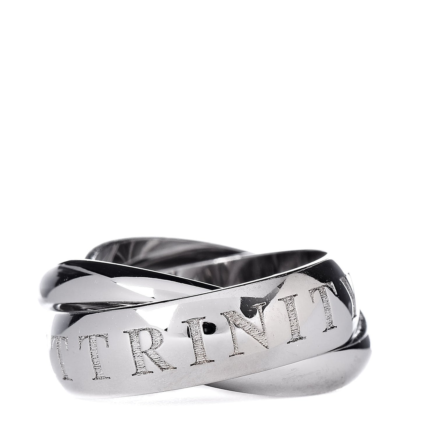 18K White Gold 98 Xmas Limited Trinity Ring 46 3.75