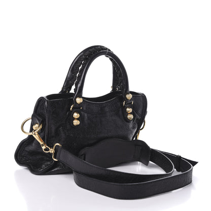 Balenciaga Agneau Giant 12 Gold Hardware Mini City Black 3 of 14