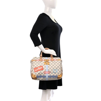 Louis Vuitton Damier Azur Summer Trunks Speedy Bandouliere 30 2 of 11