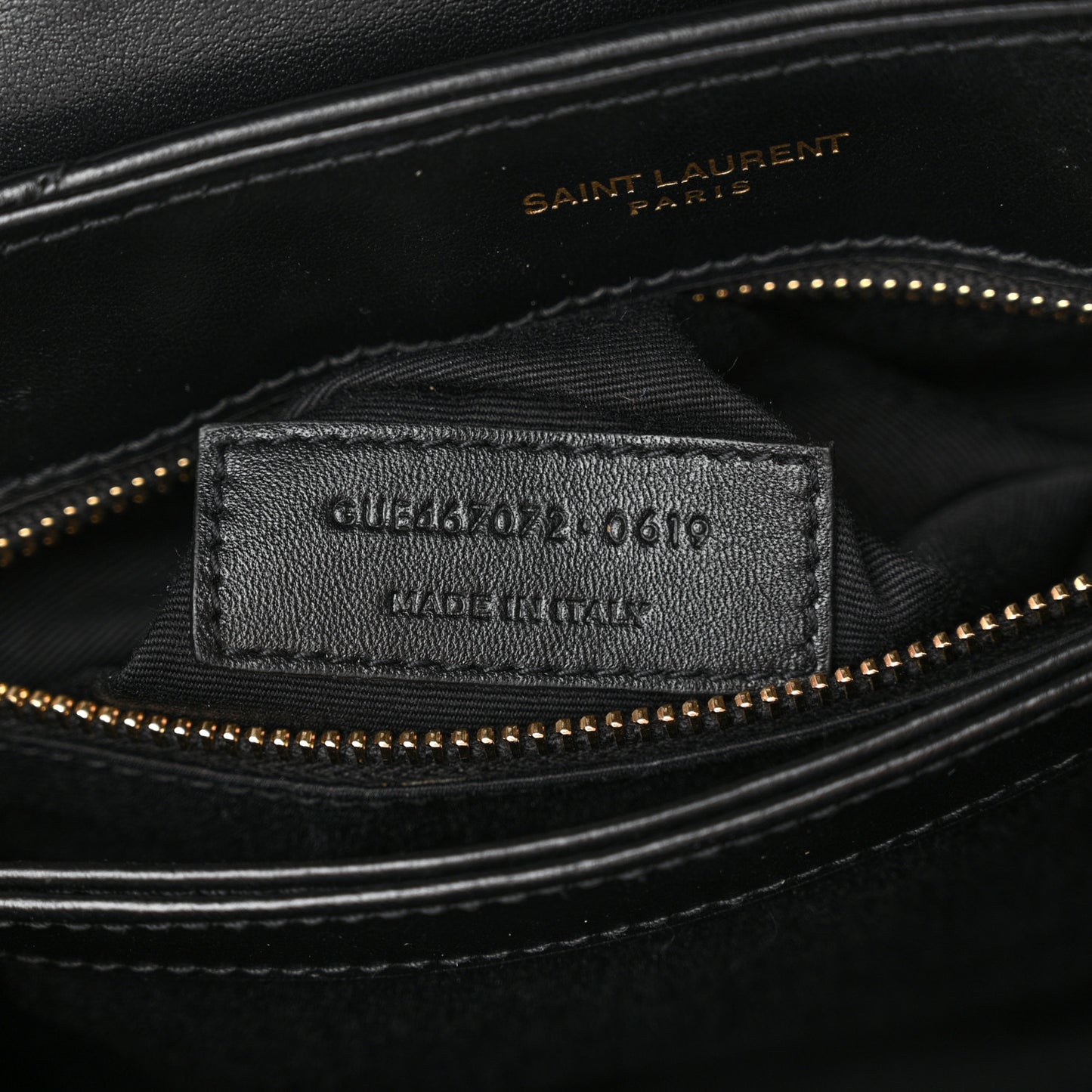 Calfskin Y Quilted Monogram Toy Loulou Crossbody Bag Black