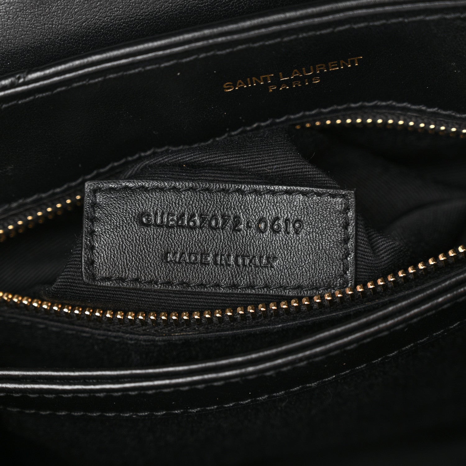 Saint Laurent Calfskin Y Quilted Monogram Toy Loulou Crossbody Bag Black 6 of 11