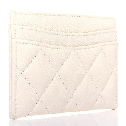 Chanel Caviar Quilted Card Holder White 3 of 11