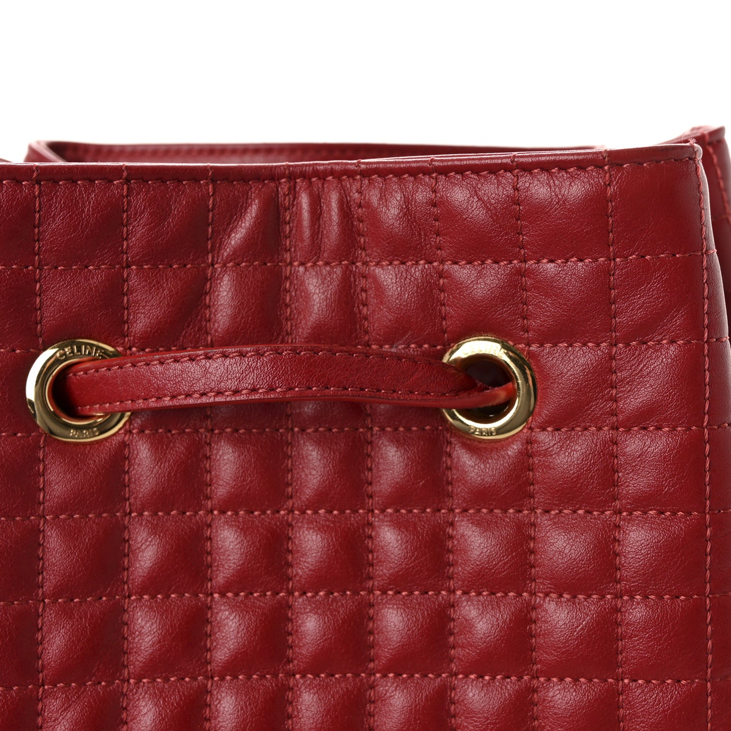Calfskin Quilted Small C Backpack Red